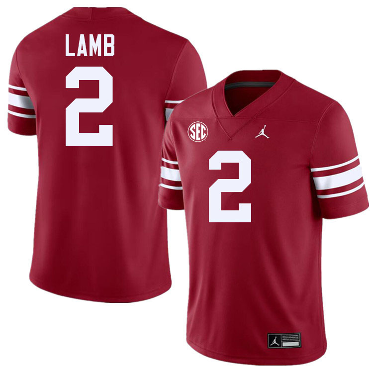 Oklahoma Sooners #2 CeeDee Lamb College Football Jerseys,Uniforms-Throwback